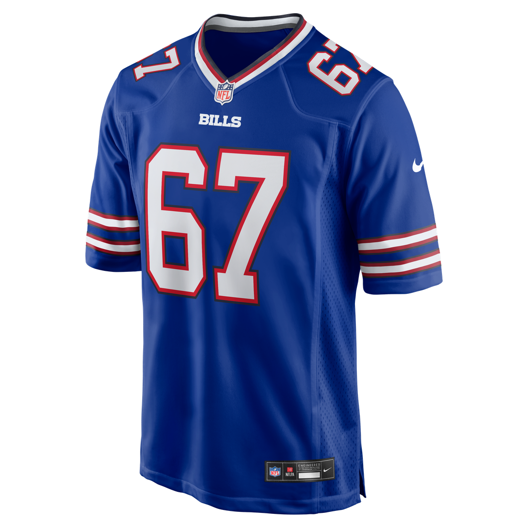 Kent Hull Buffalo Bills Game Jersey - Royal Blue