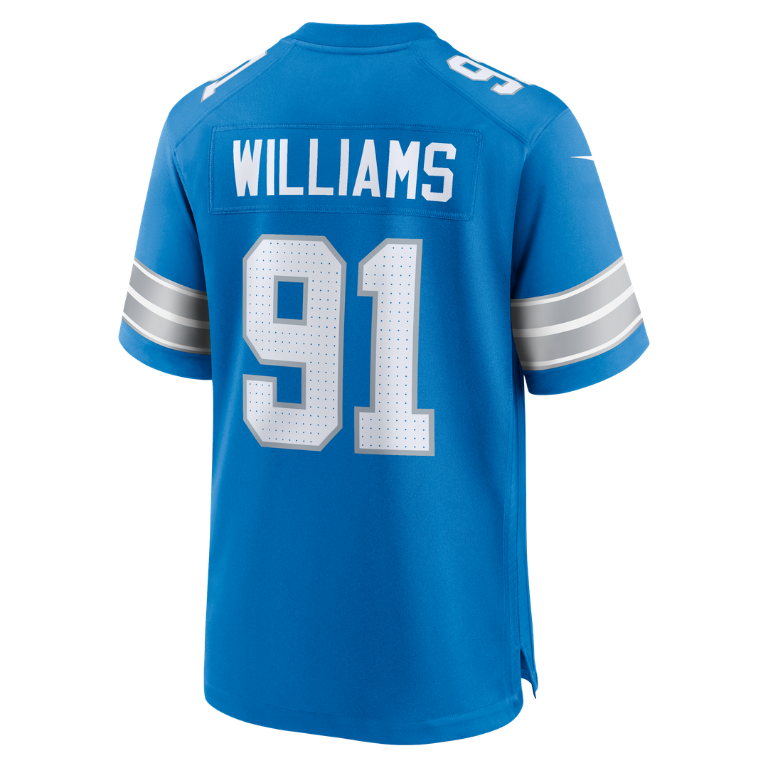 Tyleik Williams Detroit Lions Game Jersey - Blue