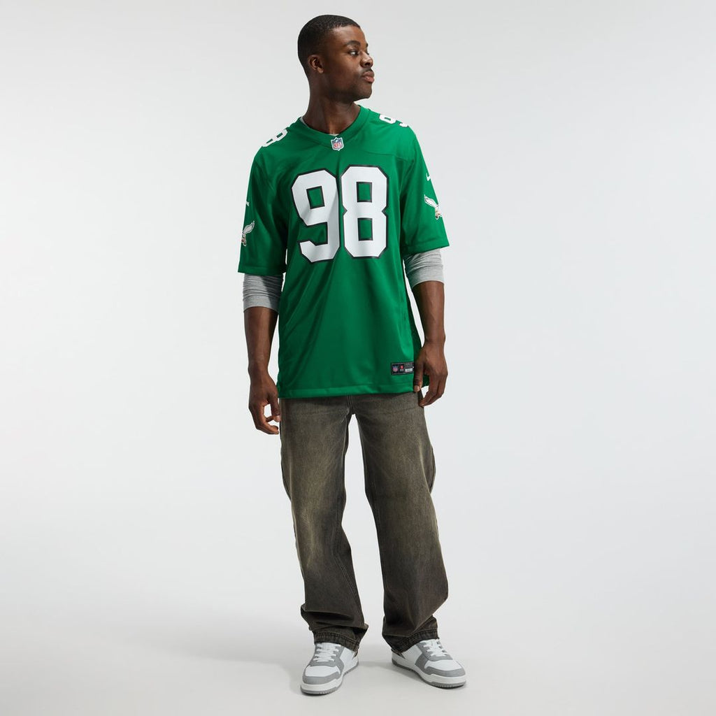 Jalen Carter Philadelphia Eagles Game Jersey - Midnight Green