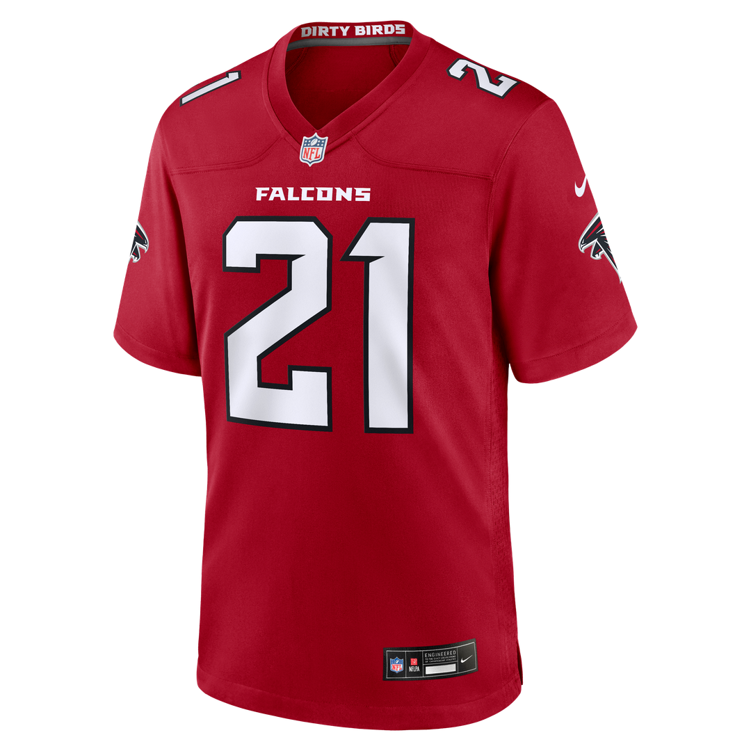 Deion Sanders Atlanta Falcons Game Jersey - Red