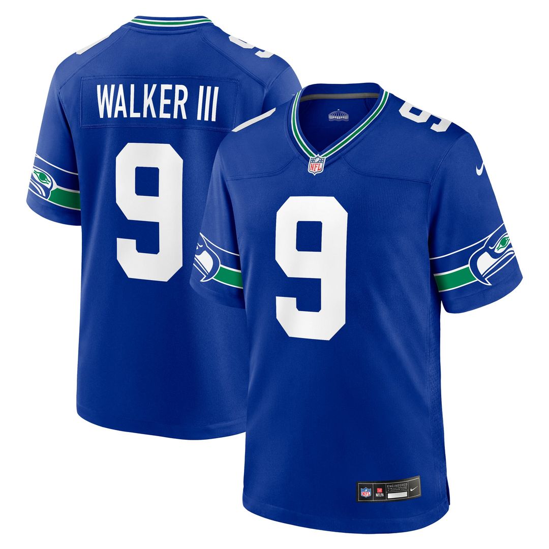Kenneth Walker III Seattle Seahawks Throwback Game Jersey - Royal Blue