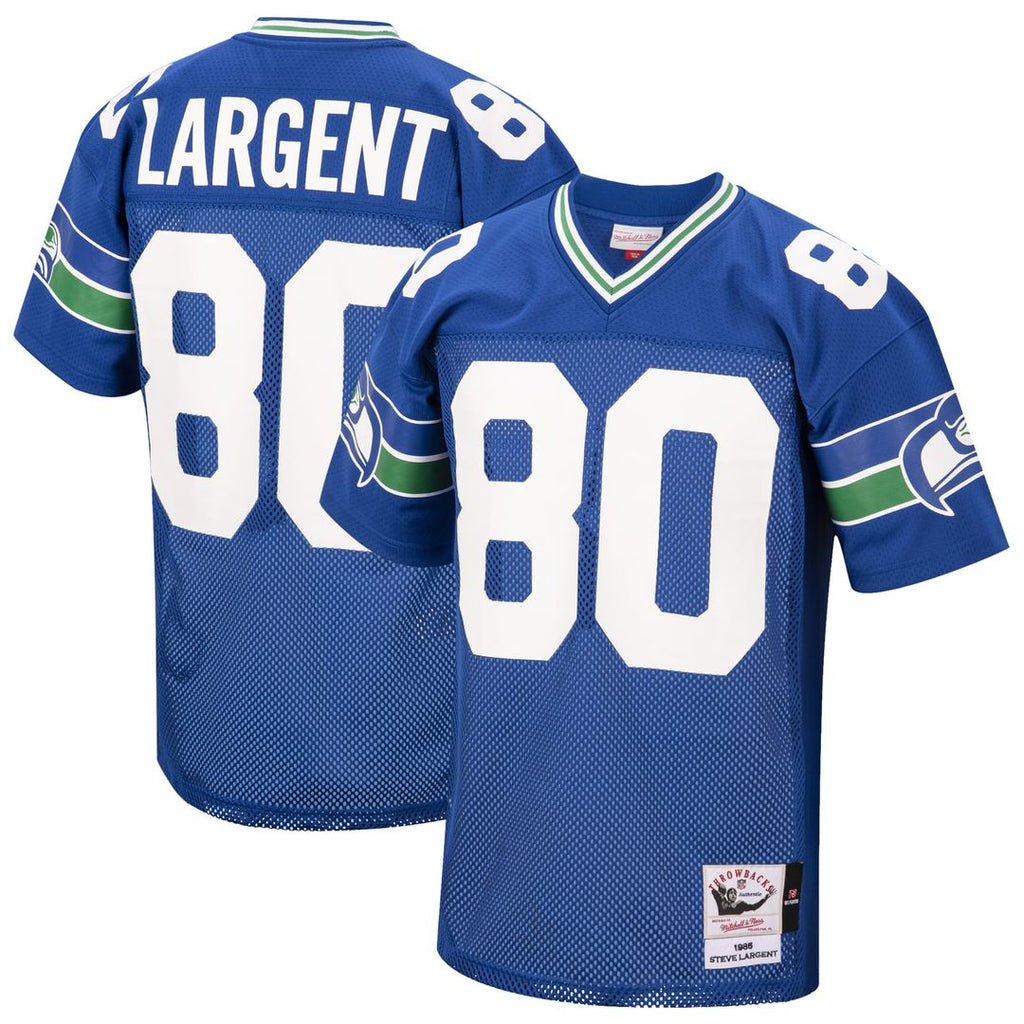 Steve Largent Seattle Seahawks 1985 Authentic Throwback Jersey - Royal Blue