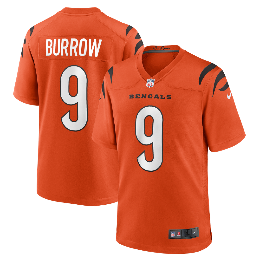 Joe Burrow Cincinnati Bengals Alternate Game Jersey - Orange