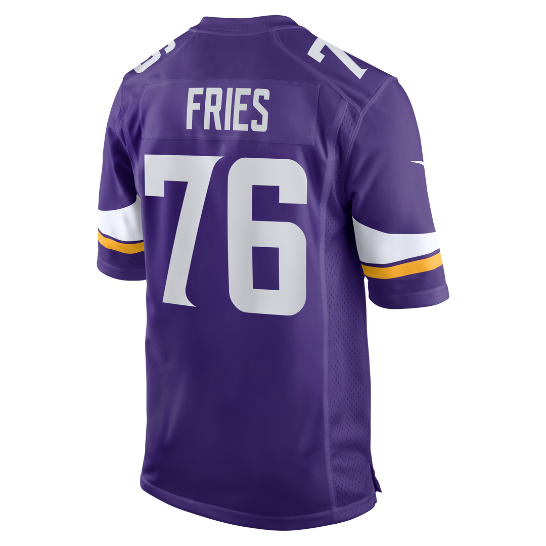 Will Fries Minnesota Vikings Game Jersey - Purple