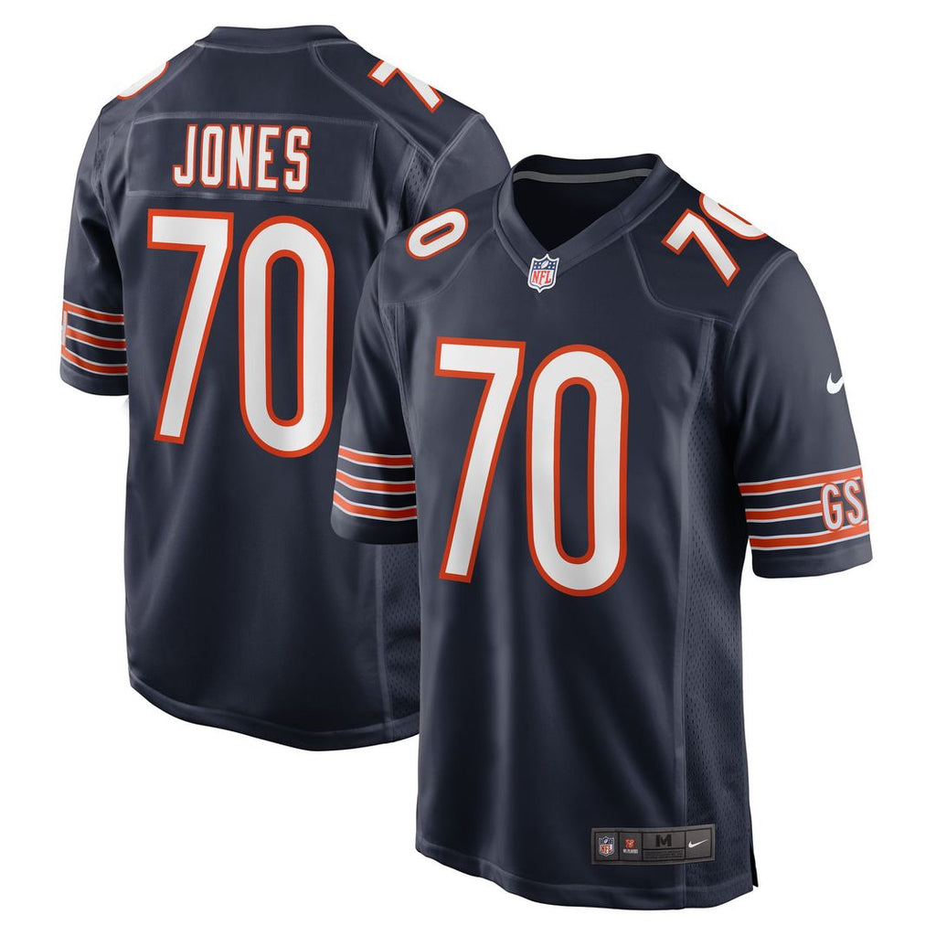 Braxton Jones Chicago Bears Game Jersey - Navy