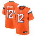 RJ Harvey Denver Broncos Game Jersey - Orange