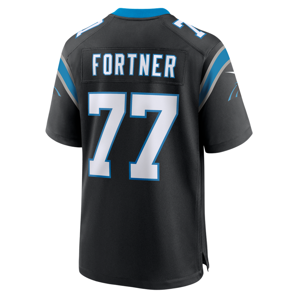 Luke Fortner Carolina Panthers Game Jersey - Black