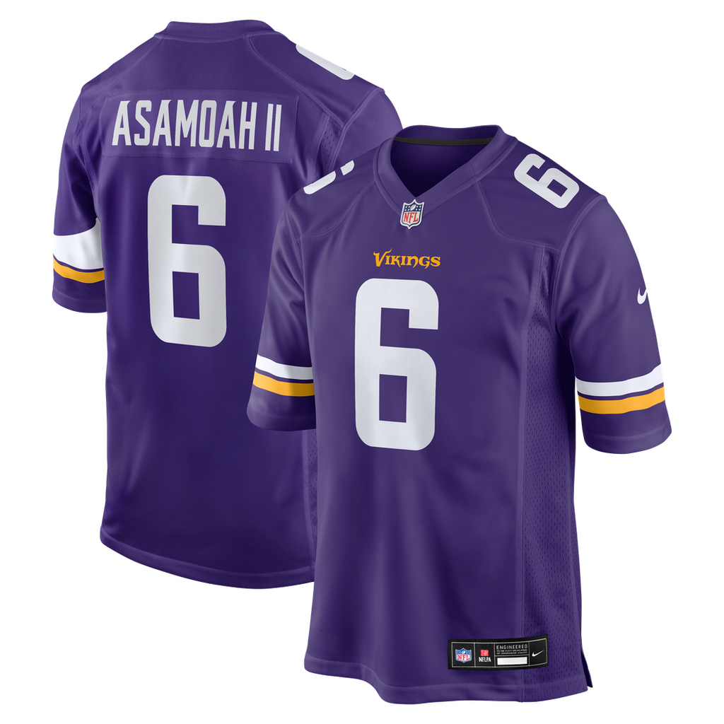 Brian Asamoah II Minnesota Vikings Game Jersey - Purple