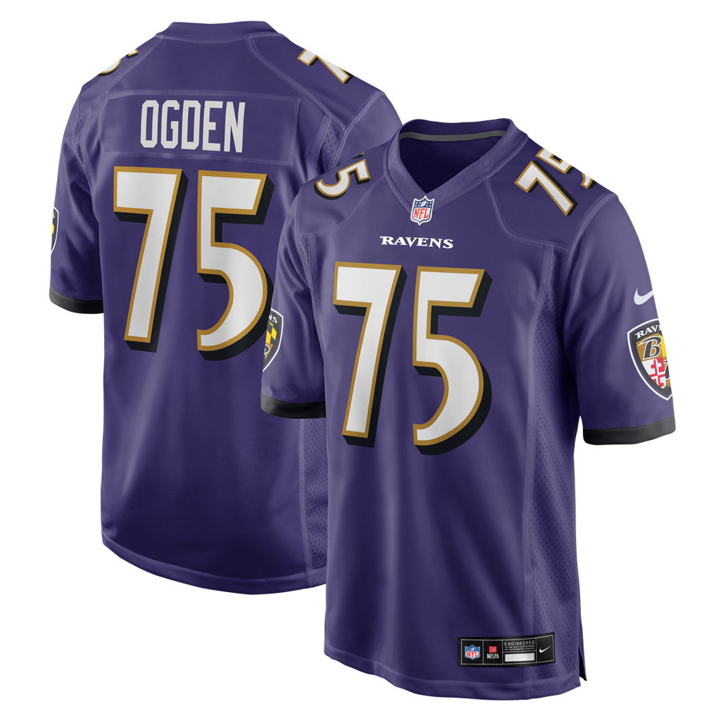 Jonathan Ogden Baltimore Ravens Game Jersey - Purple