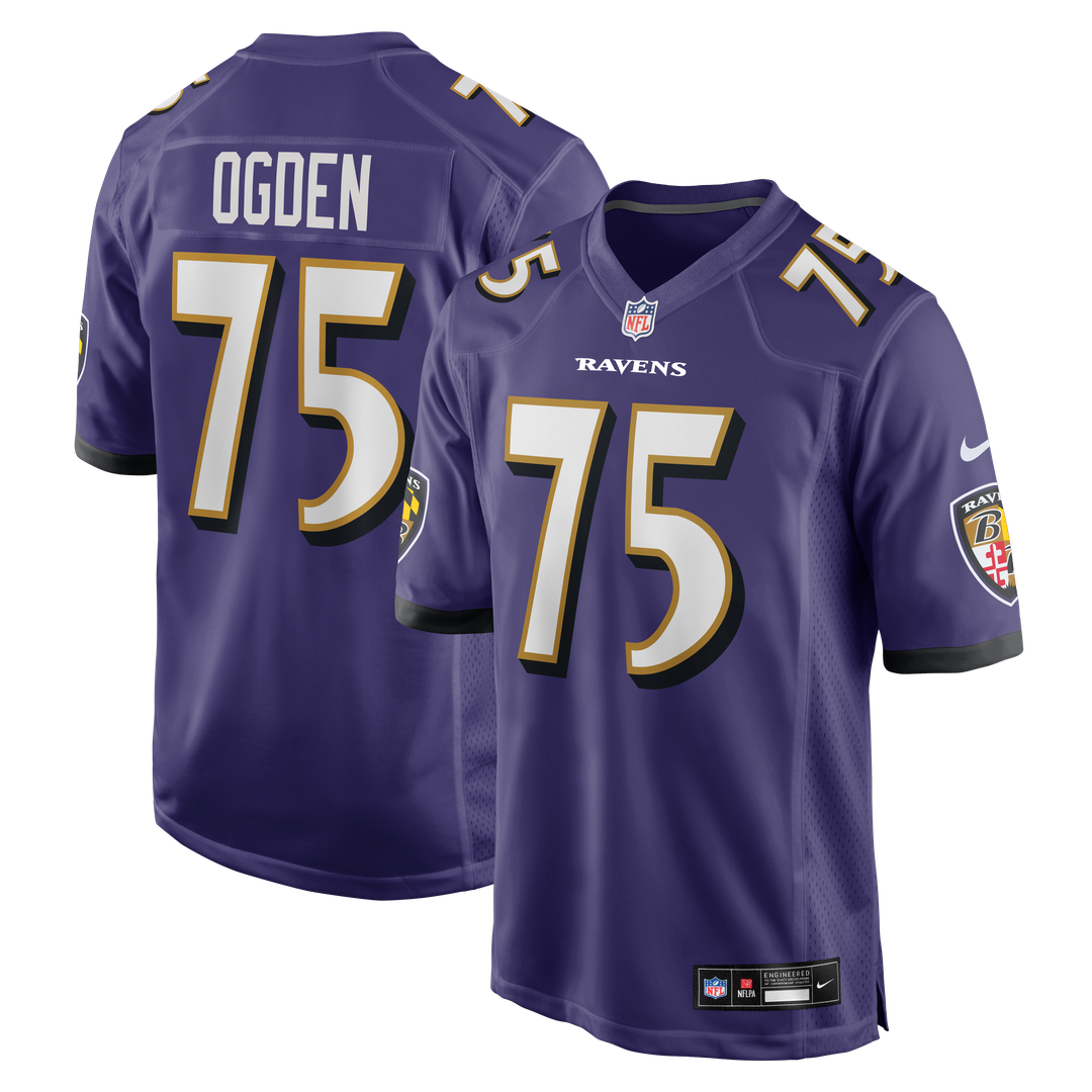 Jonathan Ogden Baltimore Ravens Game Jersey - Purple