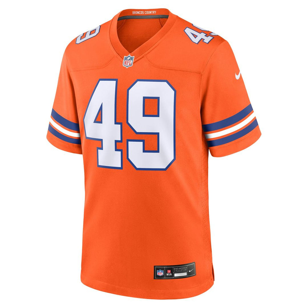 Dennis Smith Denver Broncos Alternate Game Jersey - Orange