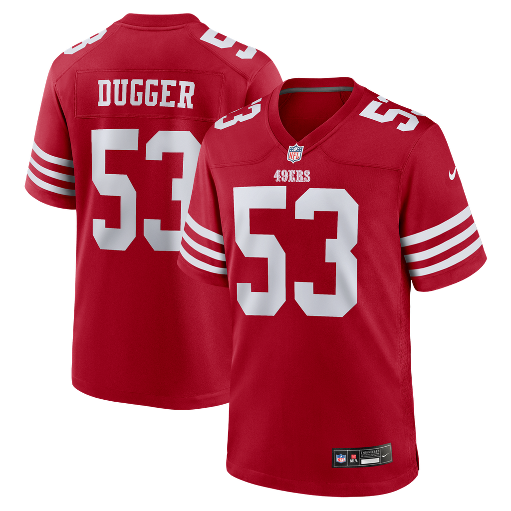 Jaden Dugger III San Francisco 49ers Game Jersey - Scarlet