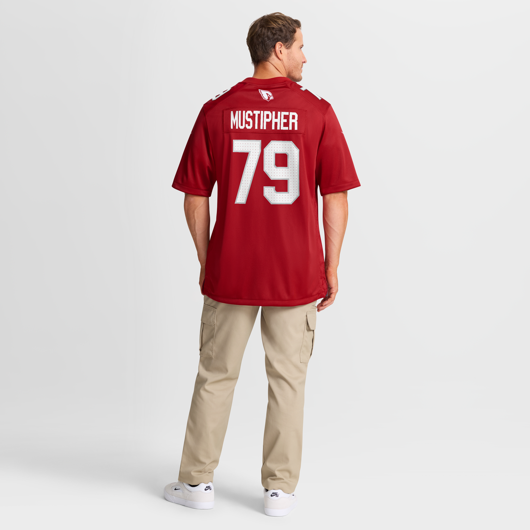 PJ Mustipher Arizona Cardinals Game Jersey - Cardinal