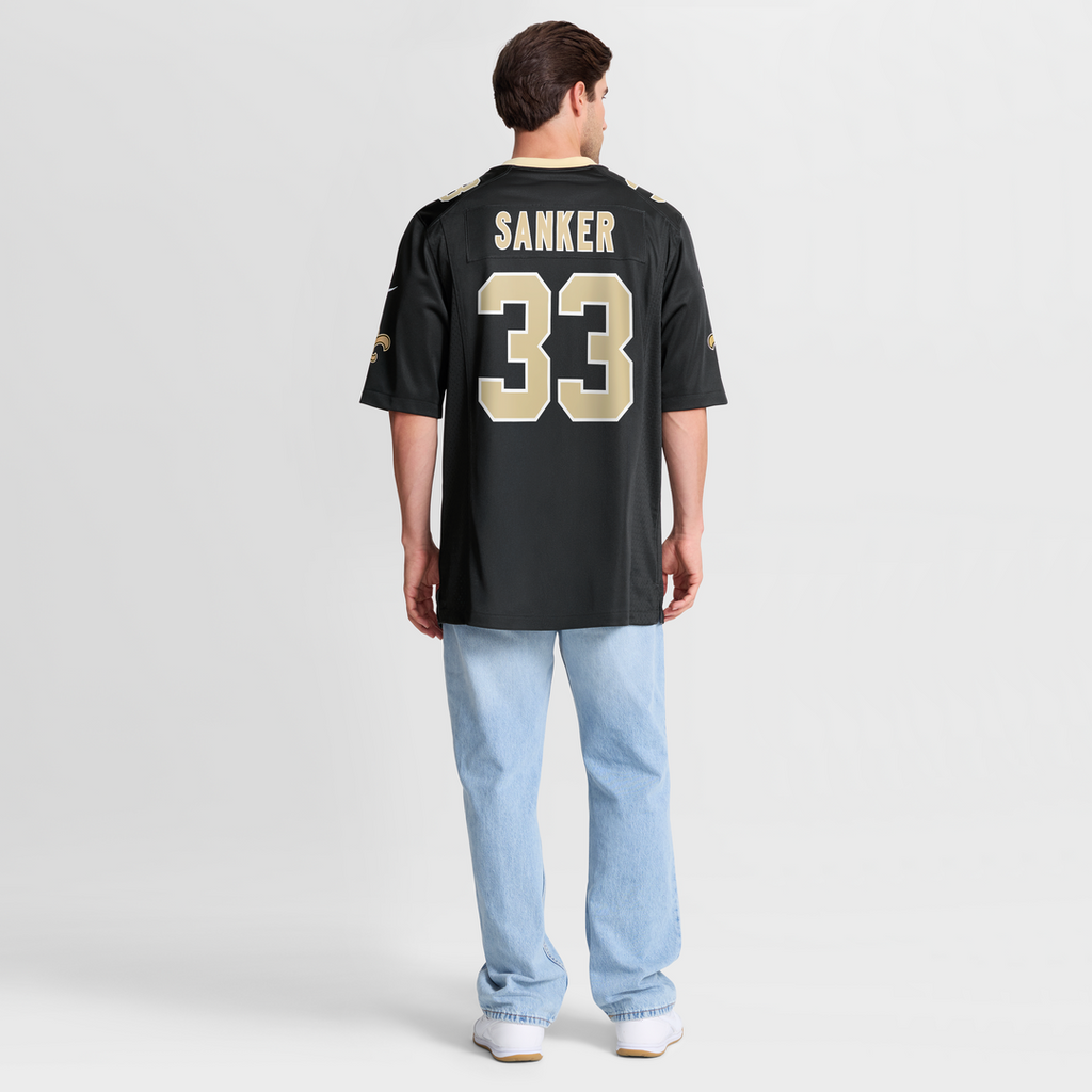 Jonas Sanker New Orleans Saints Game Jersey - Black