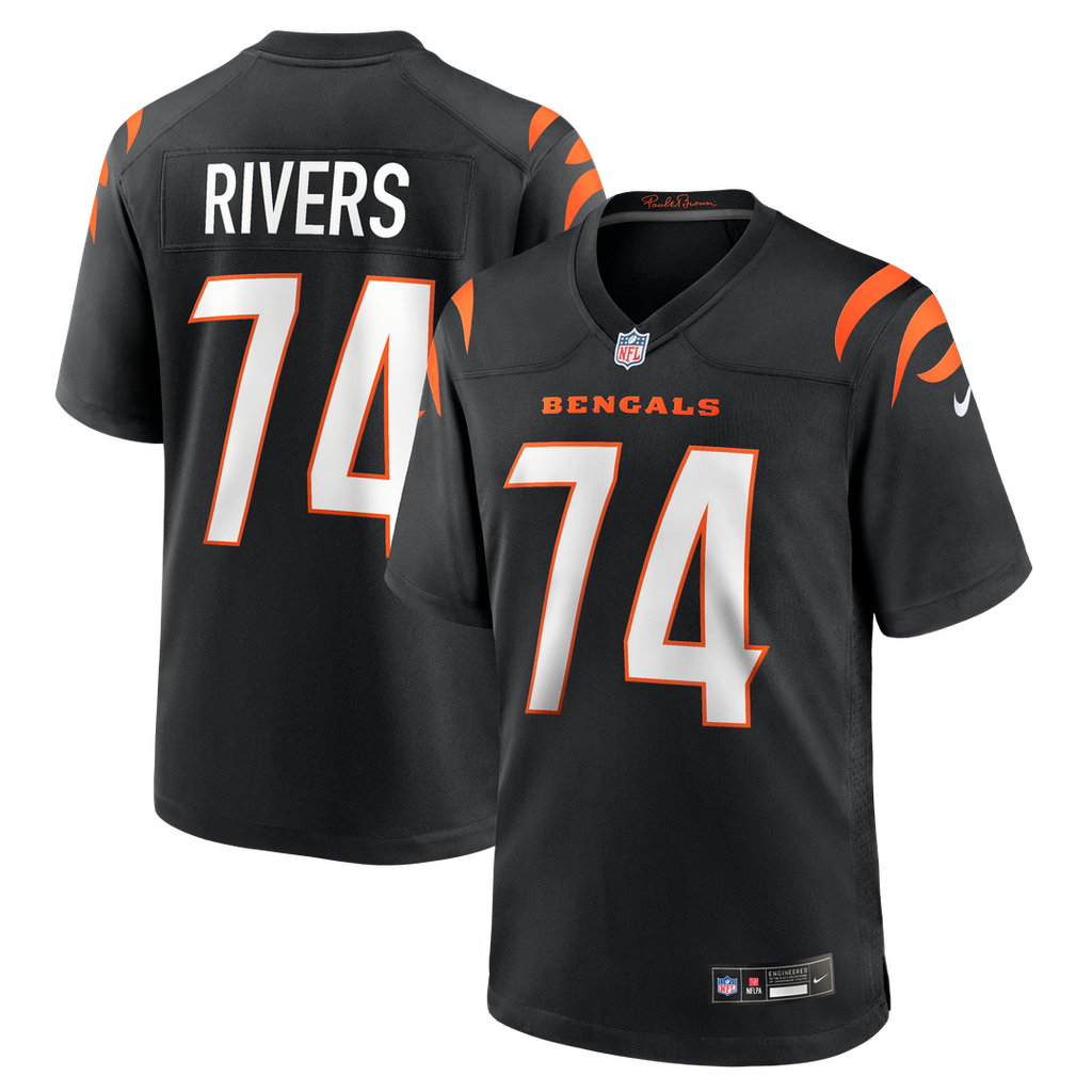 Jalen Rivers Cincinnati Bengals Game Jersey - Black