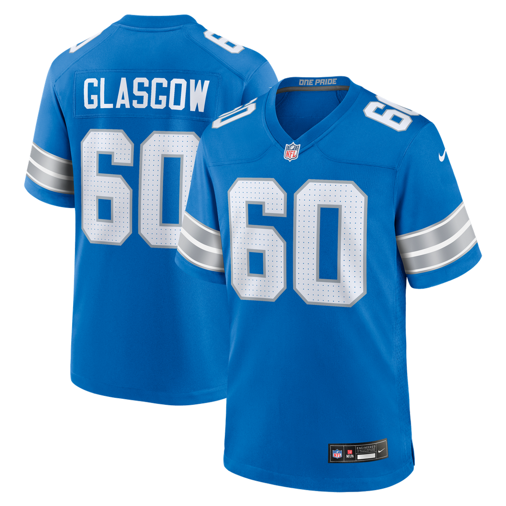 Graham Glasgow Detroit Lions Game Jersey - Blue