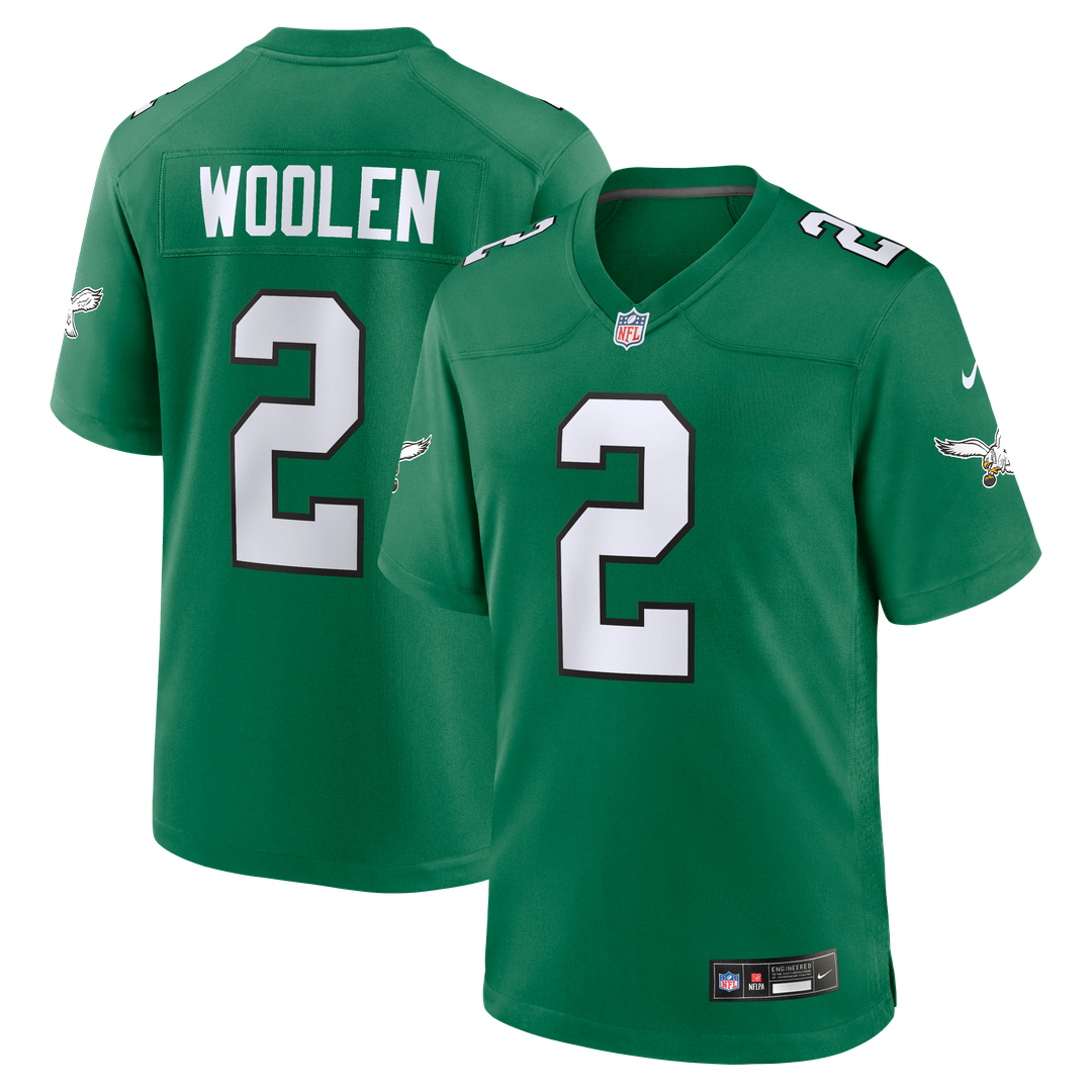 Tariq Woolen Philadelphia Eagles Game Jersey - Midnight Green