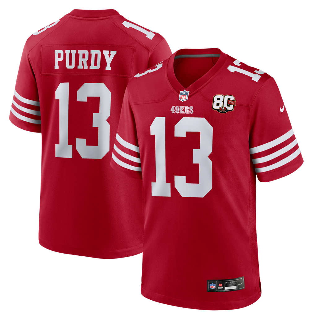 Brock Purdy San Francisco 49ers 80th Anniversary Game Jersey - Scarlet