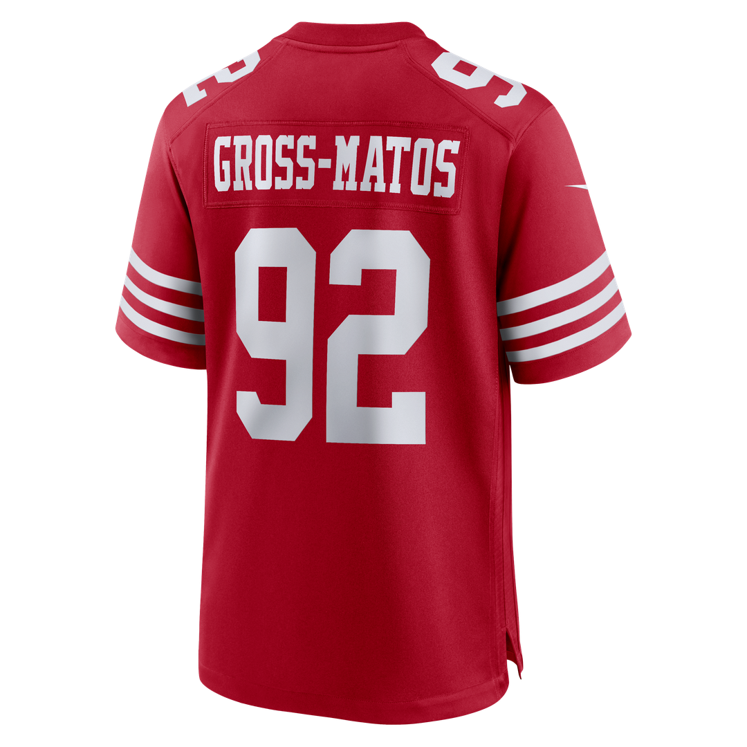 Yetur Gross-Matos San Francisco 49ers Game Jersey - Scarlet