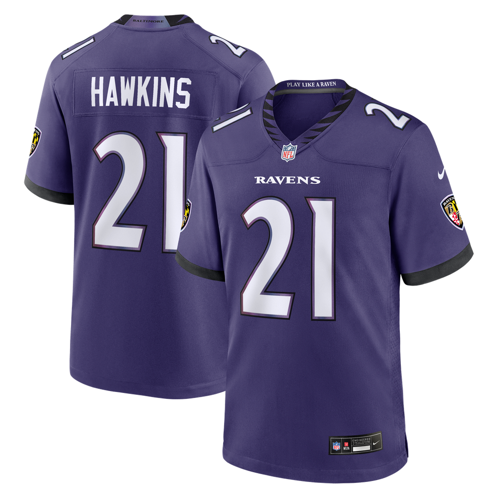 Jaylinn Hawkins Baltimore Ravens Game Jersey - Purple