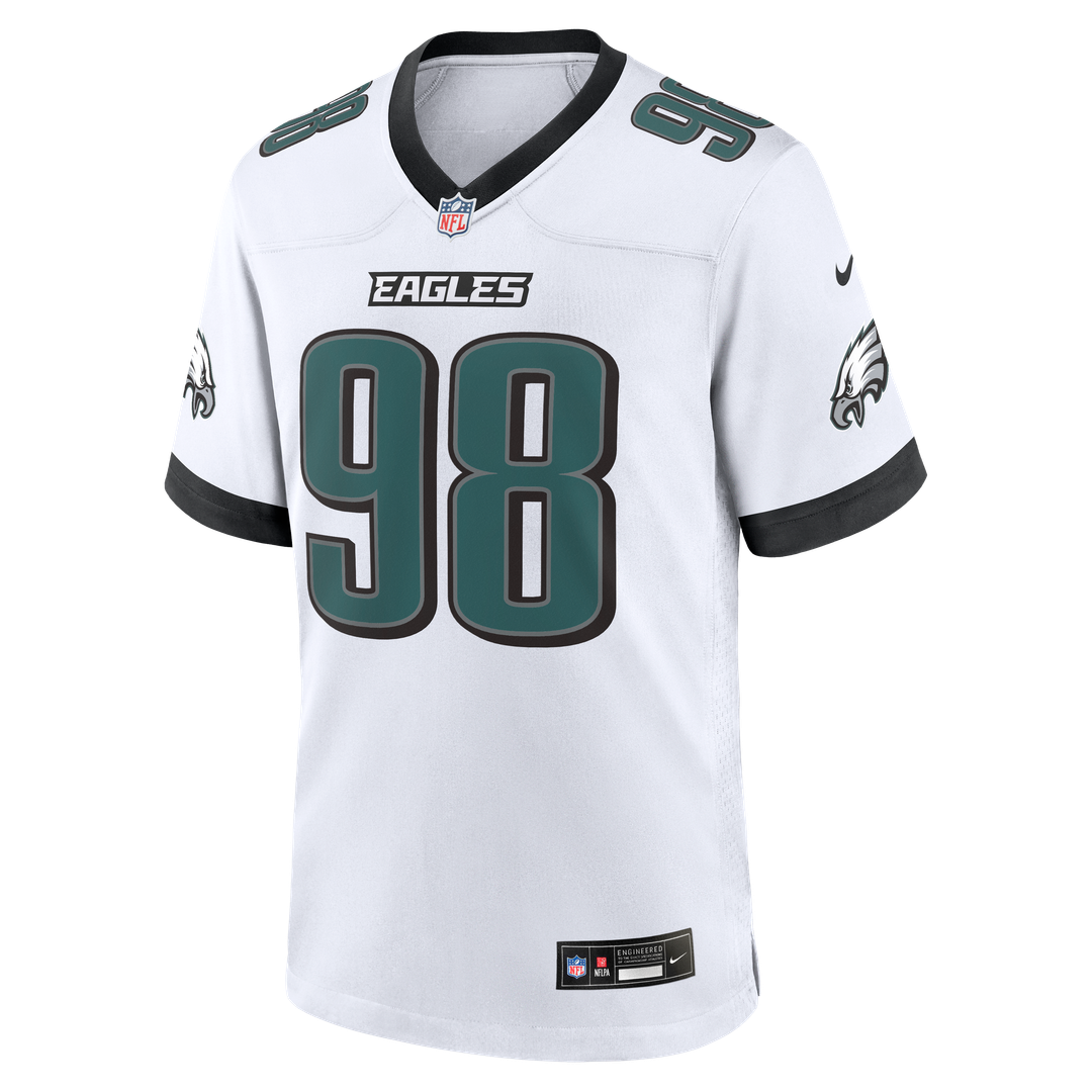 Jalen Carter Philadelphia Eagles Game Jersey - White