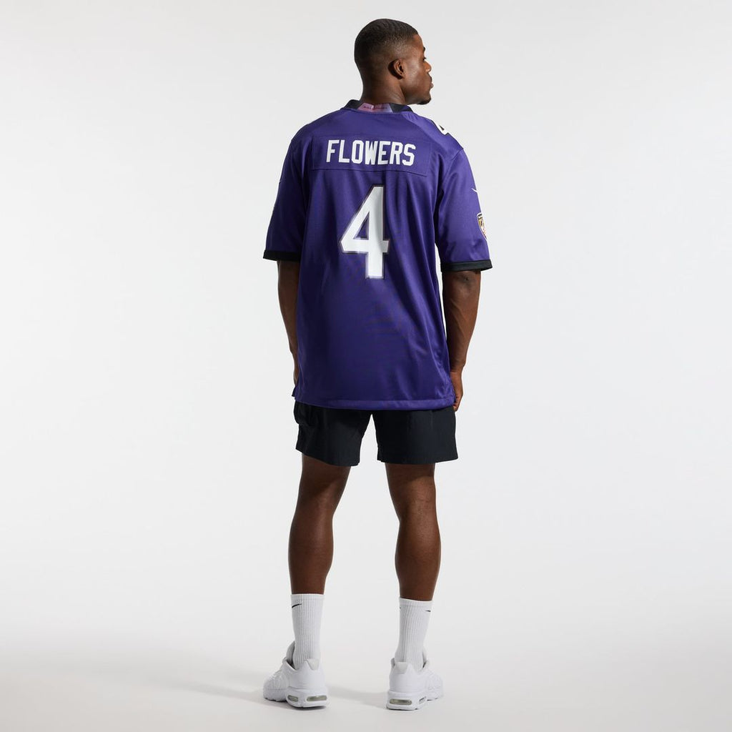 Zay Flowers Baltimore Ravens Game Jersey - Purple