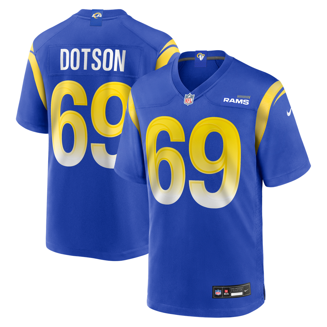 Kevin Dotson Los Angeles Rams Game Jersey - Royal Blue