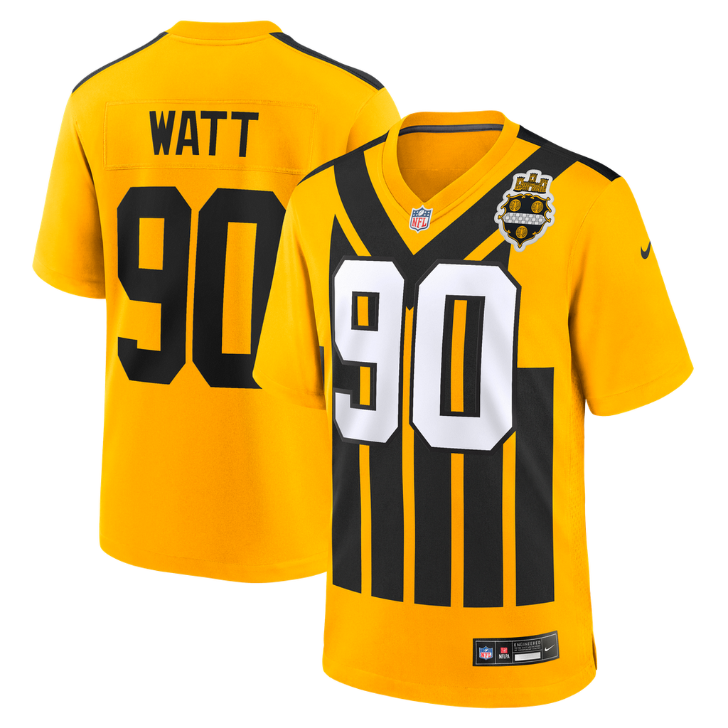 T.J. Watt Pittsburgh Steelers Alternate 1933 Throwback Game Jersey - Gold
