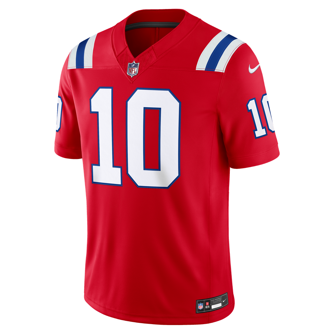 Drake Maye New England Patriots Alternate Vapor F.U.S.E. Stitched Limited Jersey - Red