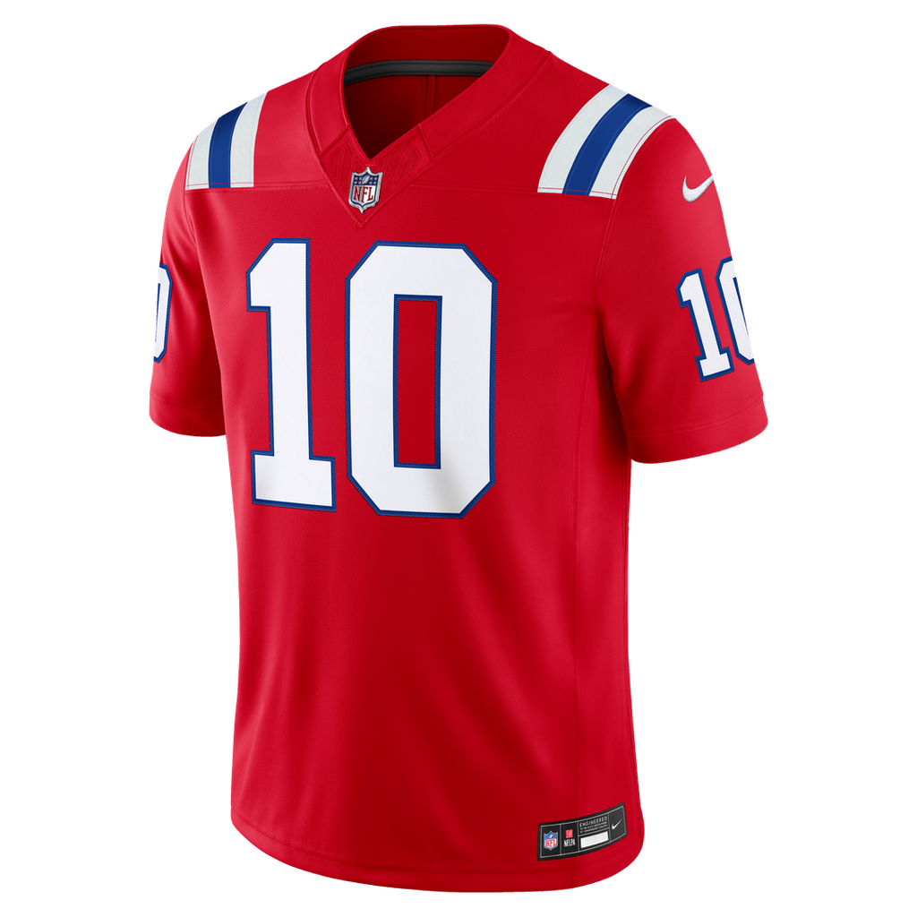 Drake Maye New England Patriots Vapor F.U.S.E. Stitched Limited Jersey - White