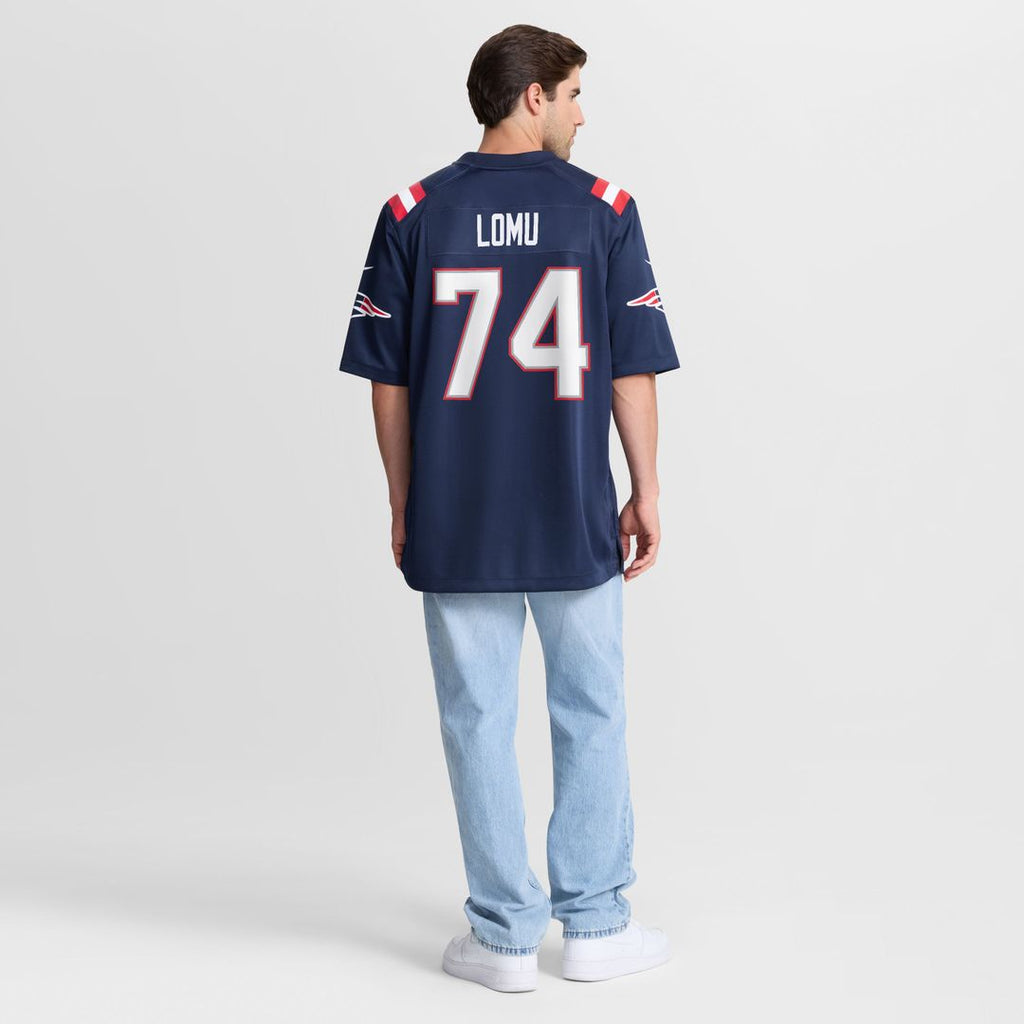 Caleb Lomu New England Patriots Game Jersey - Navy