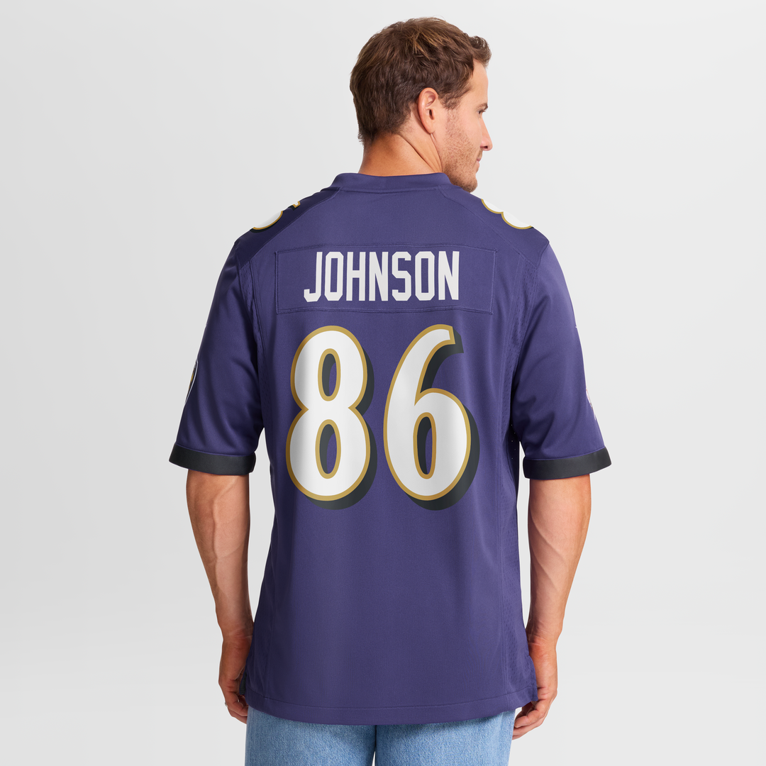 Cornelius Johnson Baltimore Ravens Game Jersey - Purple