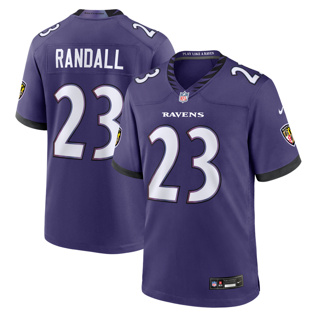 Adam Randall Baltimore Ravens Game Jersey - Purple