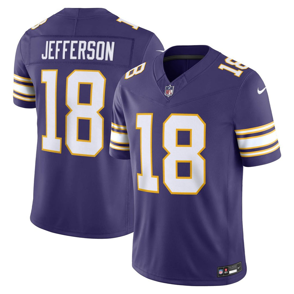 Justin Jefferson Minnesota Vikings Alternate Classic Vapor F.U.S.E. Stitched Limited Jersey - Purple