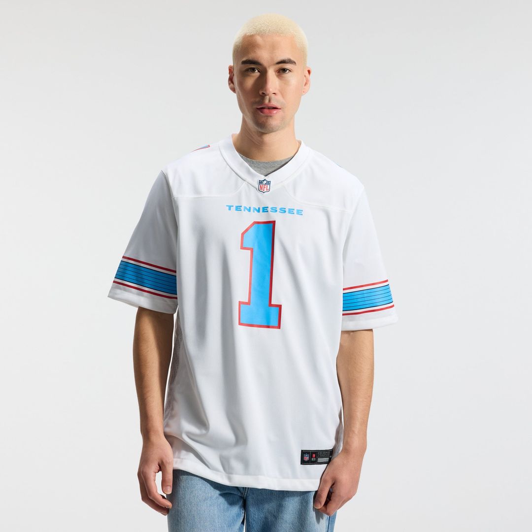 Cameron Ward Tennessee Titans Game Jersey - Light Blue