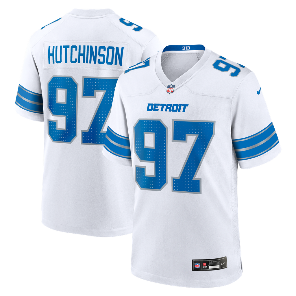 Aidan Hutchinson Detroit Lions Game Jersey - White