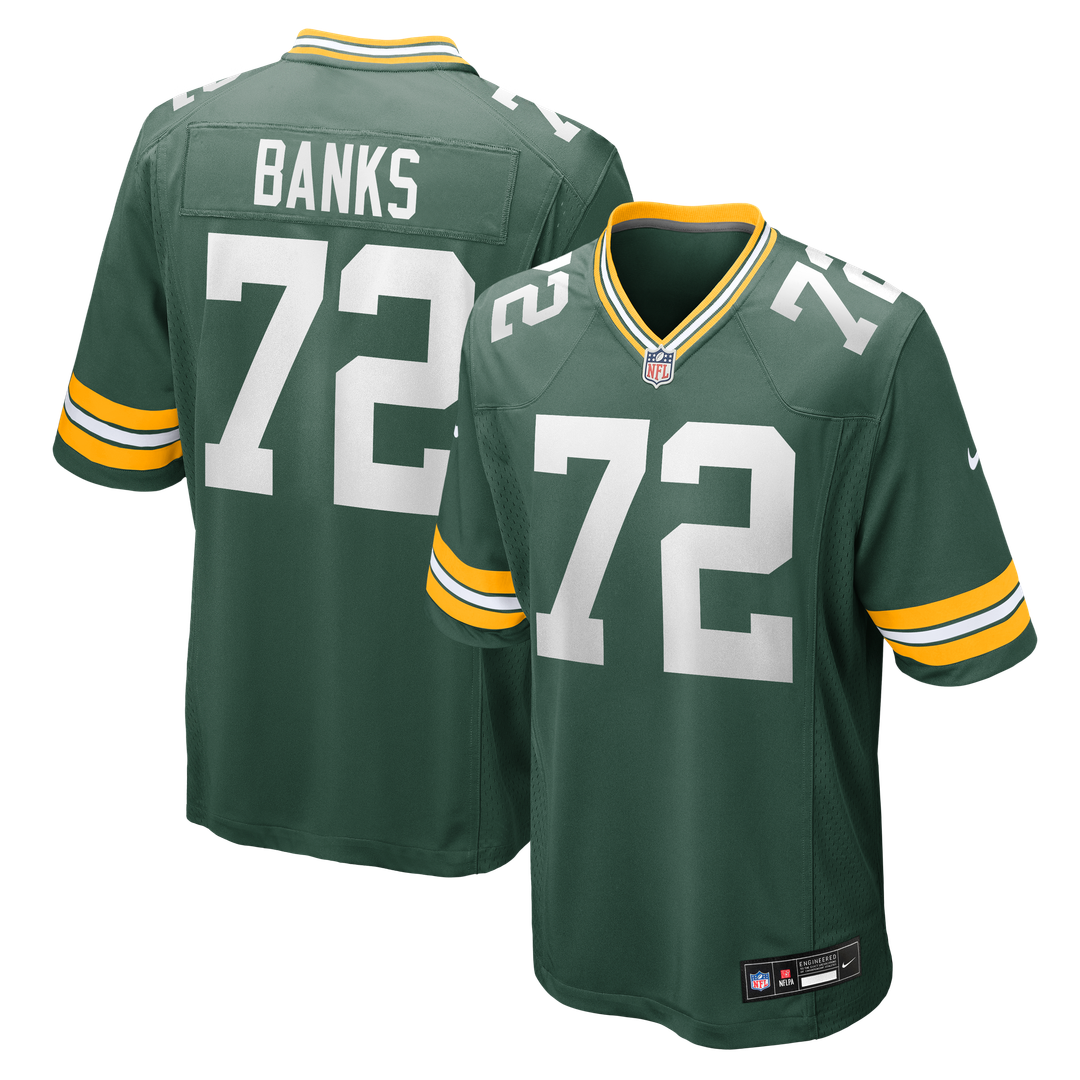 Brant Banks Green Bay Packers Game Jersey - Green