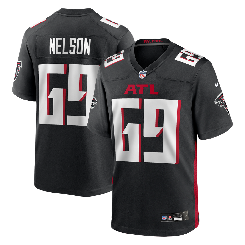 Jack Nelson Atlanta Falcons Game Jersey - Black