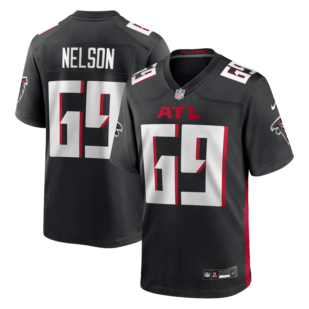 Jack Nelson Atlanta Falcons Game Jersey - Black