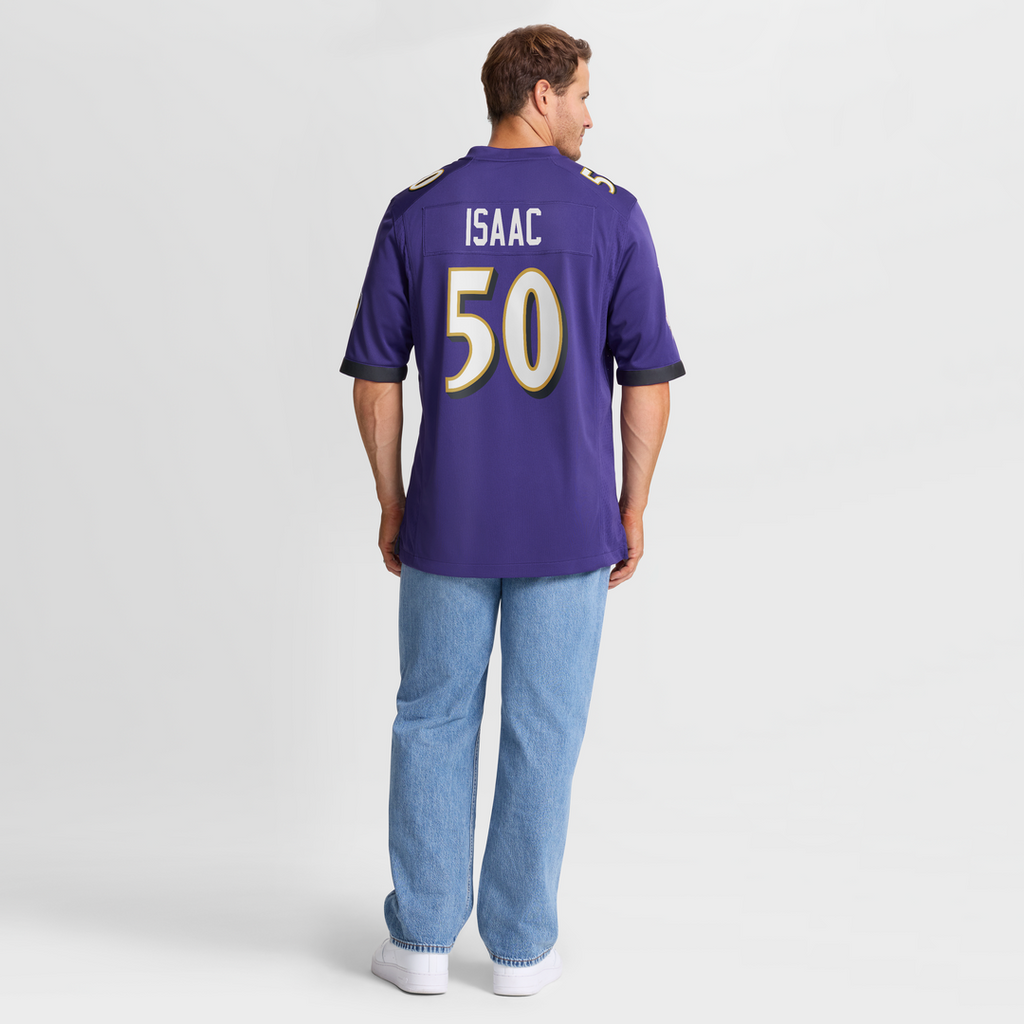 Adisa Isaac Baltimore Ravens Game Jersey - Purple