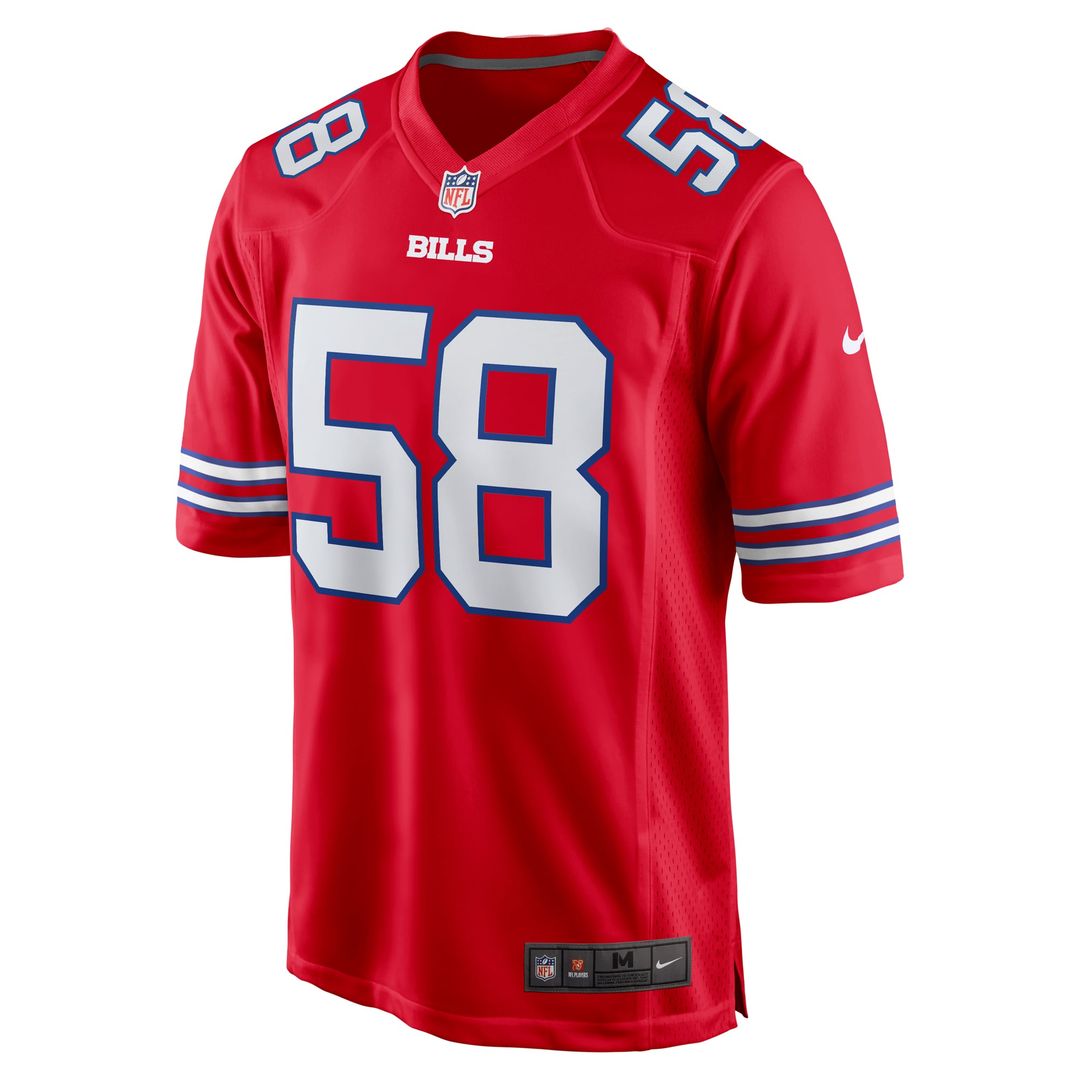Matt Milano Buffalo Bills Alternate Game Jersey - Red