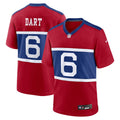Jaxson Dart New York Giants Alternate Century Red Game Jersey - Red
