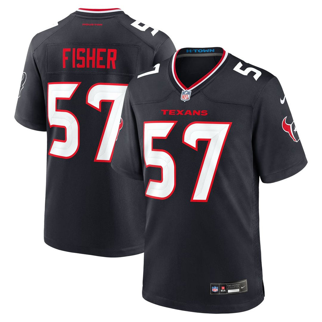 Blake Fisher Houston Texans Game Jersey - Navy
