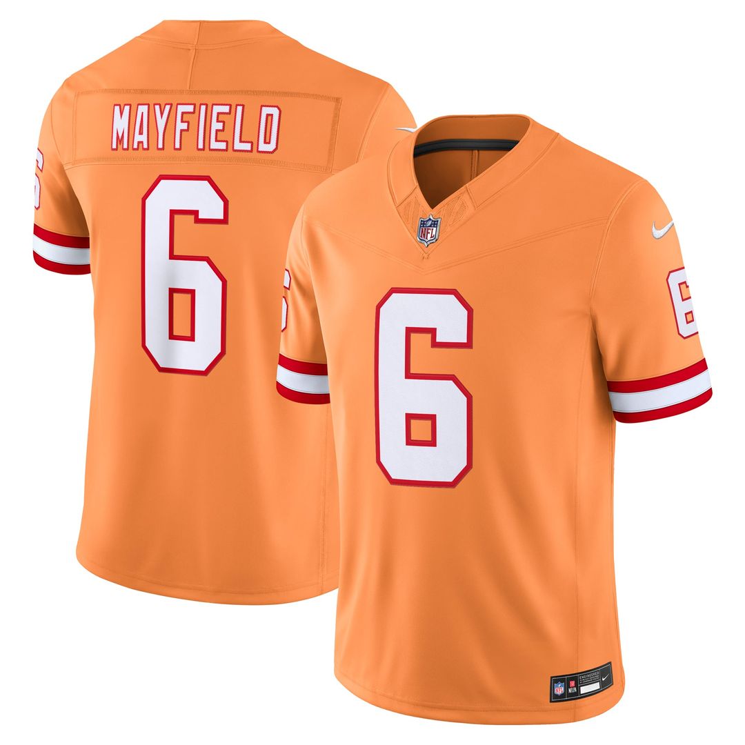 Baker Mayfield Tampa Bay Buccaneers Alternate Vapor F.U.S.E. Stitched Limited Jersey - Creamsicle
