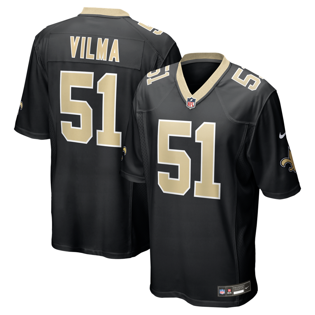 Jonathan Vilma New Orleans Saints Game Jersey - Black