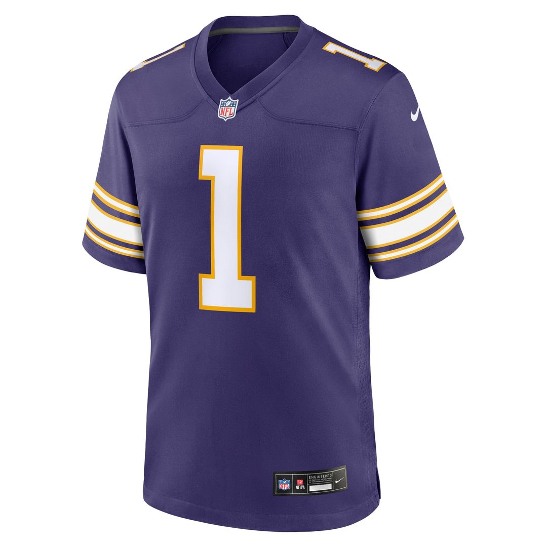 Warren Moon Minnesota Vikings Alternate Game Jersey - Purple