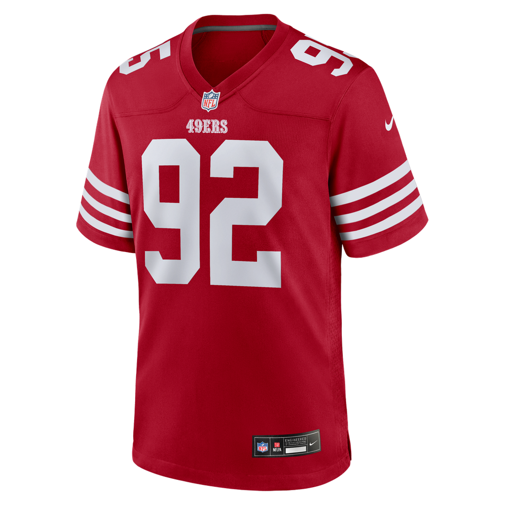 Alfred Collins San Francisco 49ers Game Jersey - Scarlet