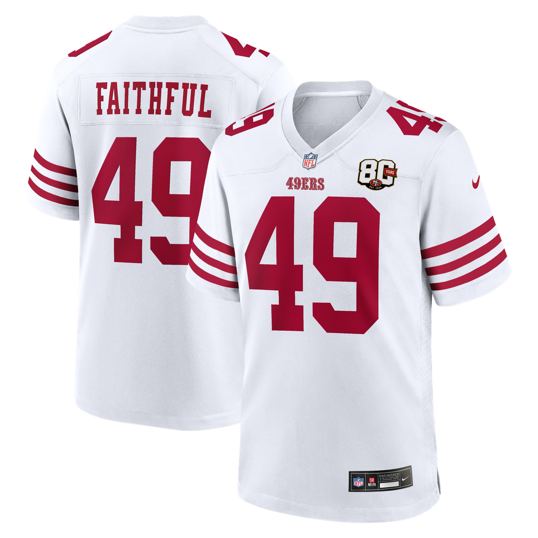 The Faithful San Francisco 49ers 80th Anniversary Game Jersey - White