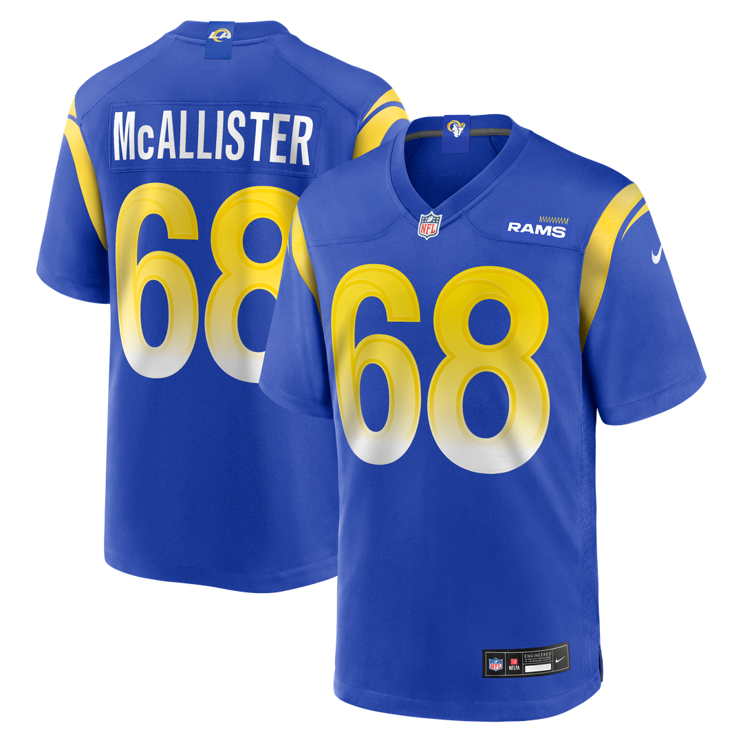 Mike McAllister Los Angeles Rams Home Game Jersey - Royal Blue
