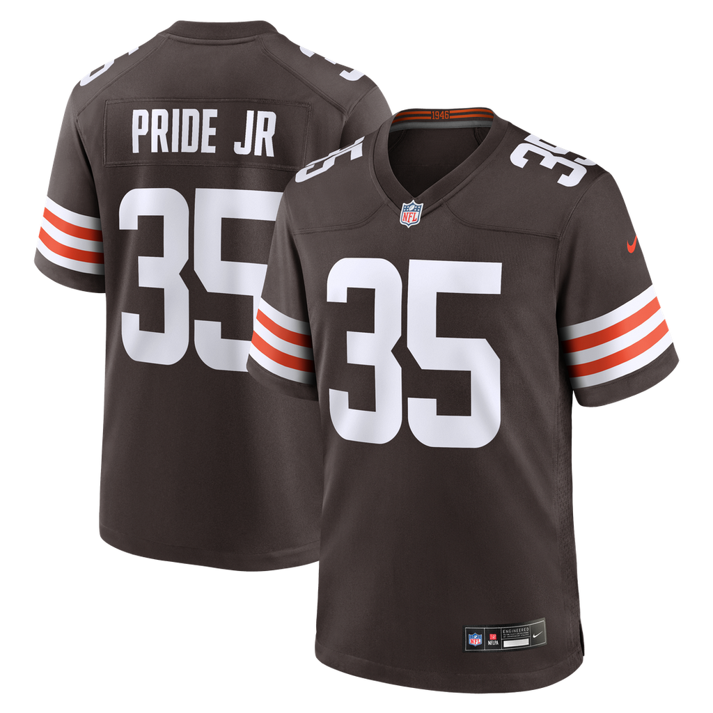 Toriano Pride Jr. Cleveland Browns Game Jersey - Brown